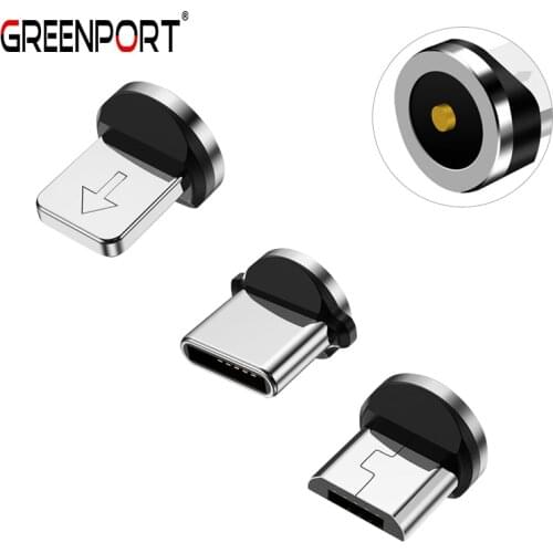 GREENPORT 1st Magnetic Plug for iphone Type C Micro usb Mobile Phone Cable Charging for samsung galaxy note 9 Magnetic Plug