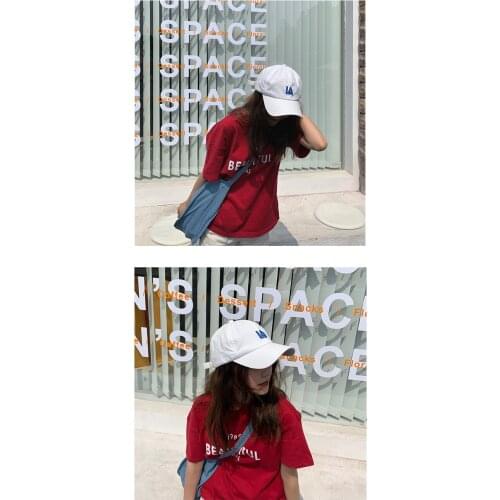 Soft Hat Women Spring and Summer Versatile Small Letter Baseball Cap Cap Men and Women Tide Visor Hat