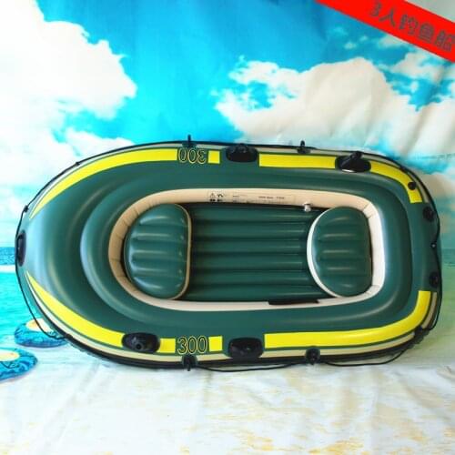 Three-person fishing inflatable boats inflatable boats PVC kayaks thickened 3-person boats, kayaks