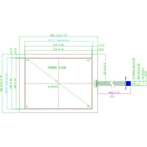 New and original touch screen glass for panel E458225 SCN-A5-FLT10.4-Z01-0H1-R