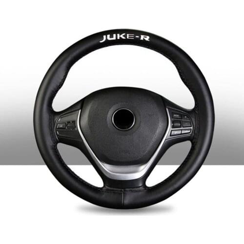 15 Inch Genuine Leather Braided Steering Wheel Cover for Nissan Juke Juke-r Car Interior Accessories