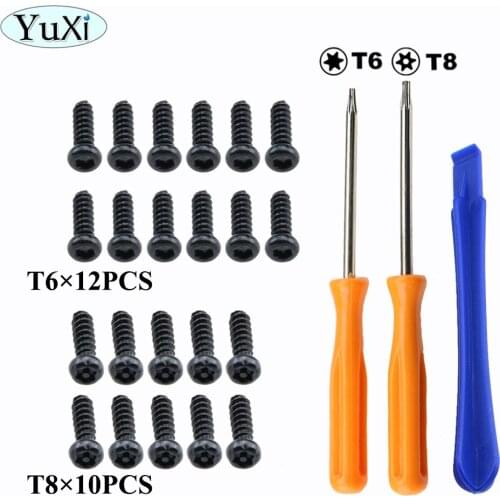 YuXi For Xbox One X S Slim/ Elite Gamepad Controller Torx T8 T6 Screwdriver Tear Down Repair Tool With 7mm 9mm Screws