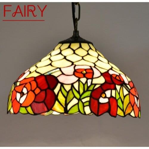 FAIRY Tiffany Pendant Light Contemporary LED Colorful Lamp Fixtures Decorative For Home Dining Room