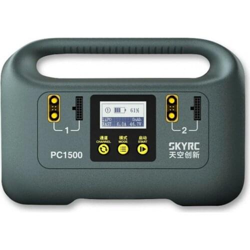 SKYRC PC1500 25A 12/14S LiPo/LiHV 1500W Fast AC CAN Battery Charge LCD Portable Power Station for RC Drones Outdoor Camping Emer