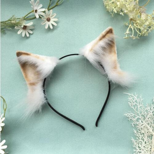 Hand-made Beast ear tip cat ear mini ear hair band KC simulation