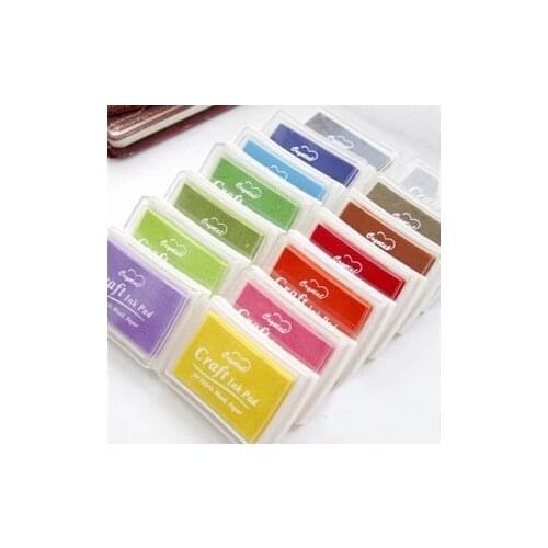 Hot Chic Child Craft Oil Based DIY Ink Pad for Rubber Stamps Fabric Wood Paper Scrapbooking 15 Colors Inkpad Fingerprint Inkpad