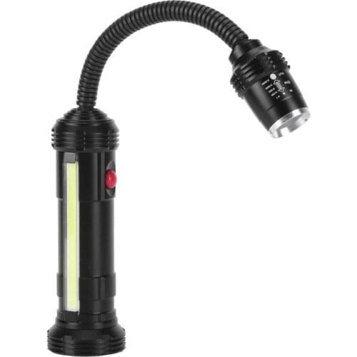 LED Zoom Machine Tool Working Light USB Charging Flexible Gooseneck Lathe Work Light With Magnetic Base