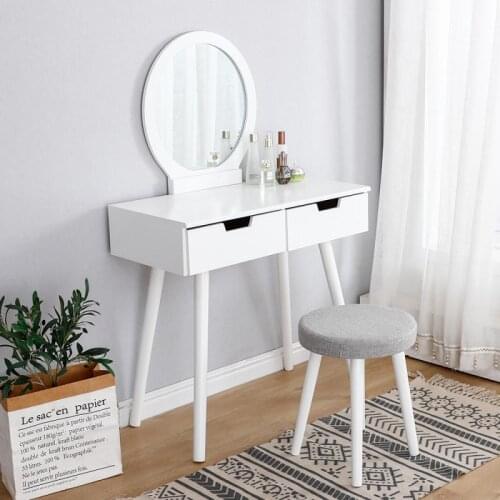 Dressing Table With Mirror Bedroom Furniture Makeup Table Small Bay Window Simple Dressing Drawers For Mirrored Dresser HWC