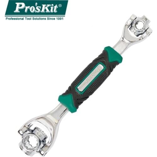 Proskit Multi-Purpose Socket Wrench 360 - Degree Rotation Transform Sleeve Removed Variety Shape Screw Non-Slip Wear-Resisting