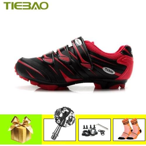Tiebao Sapatilha Ciclismo Mtb Men Women Mountain Bike Shoes Self-locking Breathable Spd Pedals Athletic Bicycle Sneakers