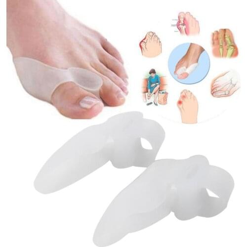 1 Pair=2 Pcs Gel Silicone Bunion Corrector Big Toe Separators Straightener Spreader Foot Care Tool Hallux Valgus Separator