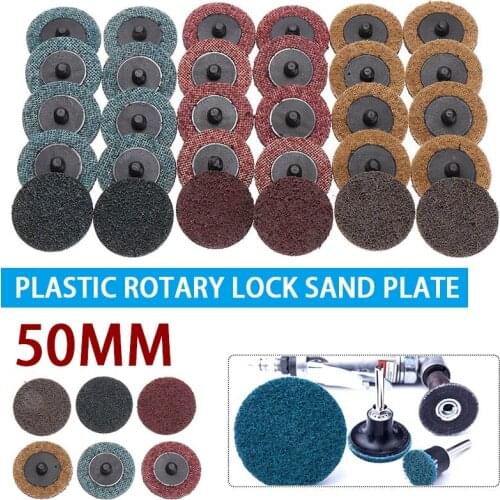 10Pcs 2 Inch Roll Lock Quick Change Flap Disc Roloc Sanding Pad Fine/Medium/Coarse Pads For Surface Polishing 50mm