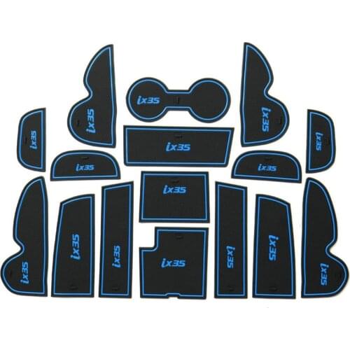16pcs/lot Non-slip Car Mat Interior Door Cup Pad Anti-slip Gate Slot Sheet for Hyundai ix35 2009-2015