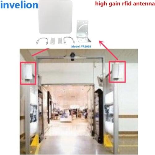 2pcs/lot 860-960MHz 9.2dBi UHF Circular Polarized RFID Panel Antenna with metal mounts for warehouse asset inventory management