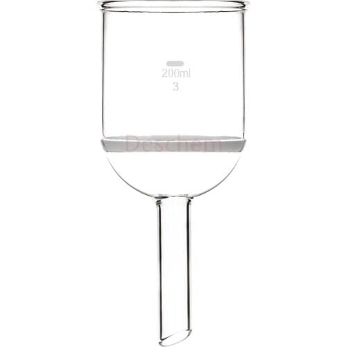200ml,Glass Buchner Funnel,#3 Sand Coarse Filter,Lab Chemistry Glassware