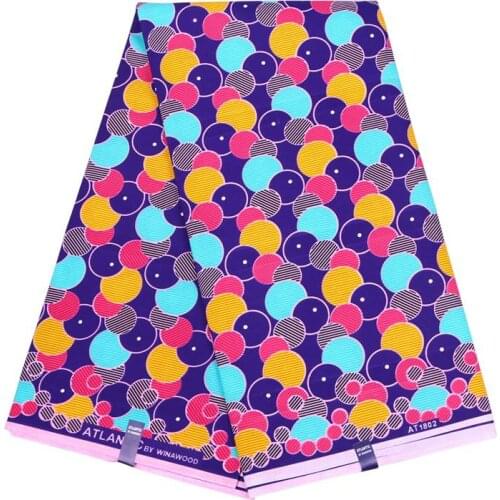 2019 Colorful Beautiful Pattern Print African Top Quality Ankara Veritable Real Wax Polyester Sewing Fabric 6 Yards\Lot