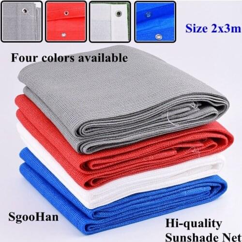 2x3m Hi-quality Anti-UV Sunshade Net Garden Outdoor Awning Plant Shelter Sun Shading Net Car Cover Swimming Pool Shade Cloth