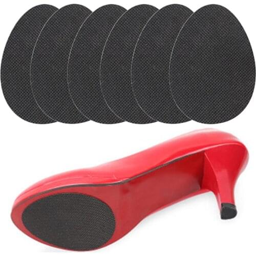 3pairs Durable Non Slip Self Adhesive Shoe Sole Pads Grips Forefoot Insert Sticker Rubber Protector High Heels Sandals Cushion