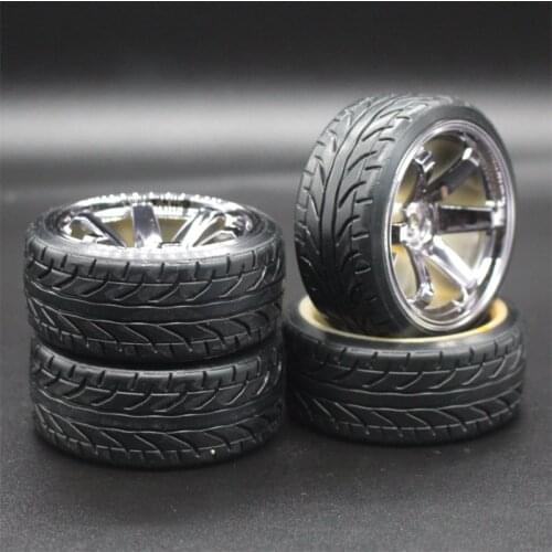 4Pcs RC 1:10 Drift Car Plastic Wheel Rim &Tyre tires For HSP 94123/94103/D4/D3 1 order