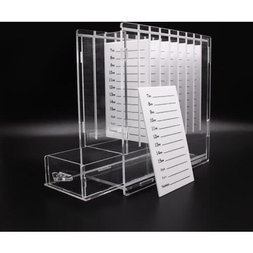 8 Layers Plastic Eyelash Storage Box Eyelashes Glue Pallet Holder Case Grafting Eyelash Transparent Makeup Box 21*21*85cm