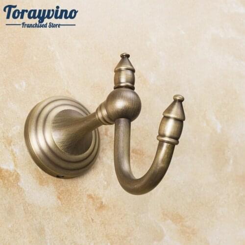 Antique Brass Wall Mounted Single Hook Good Quality Brass Wall Mounted Bathroom Towel Single Hocks YS-2130