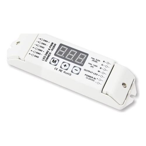 BC-834 DC12V-24V RGBW DMX decoder 4 channels DMX512 decoder led controller for led strip