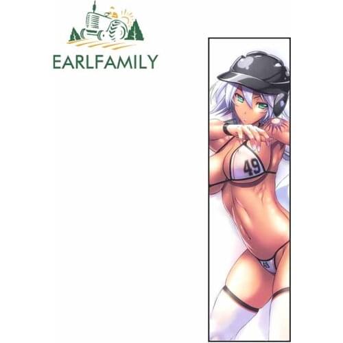 EARLFAMILY 15cm x 4.3cm Car Slap Sticker Anime Girl - HENTAI SQUAD Sticker JDM Racing Helmet Motorcycle Strip Car Stickers