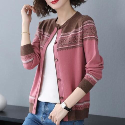 Spring Autumn Style Women knitted Cardigan Crop Tops Lady Casual Long Sleeve O-Neck Knitted Outwear Cardigan Sweater ZZ1093