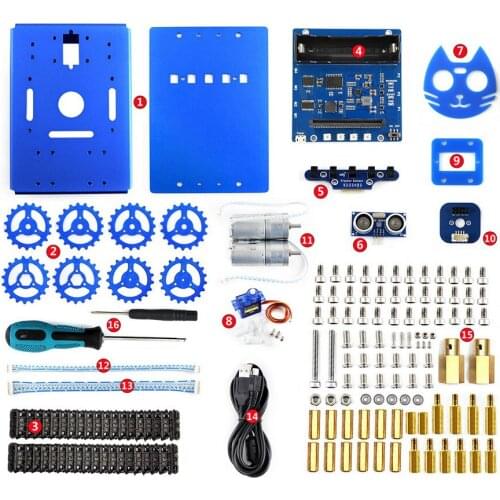 KitiBot tracked robot building kit for micro:bit (no micro:bit)
