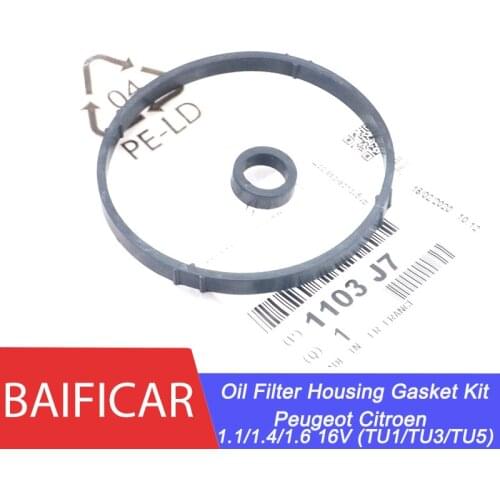Baificar Brand Engine Oil Filter Housing Gasket Seal Kit 1103J7 1103K6 For Peugeot Citroen 1.1/1.4/1.6 16V (TU1/TU3/TU5)