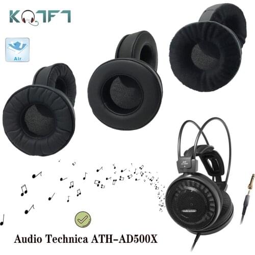 KQTFT Protein skin Velvet Replacement EarPads for Audio Technica ATH-AD500X Headphones Ear Pads Parts Earmuff Cover Cushion Cups