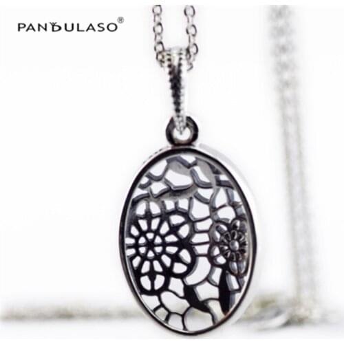 Floral Daisy Lace Necklace Fits For Beads & Charms DIY Chain Fashion Female Necklace Sterling Silver Jewelry