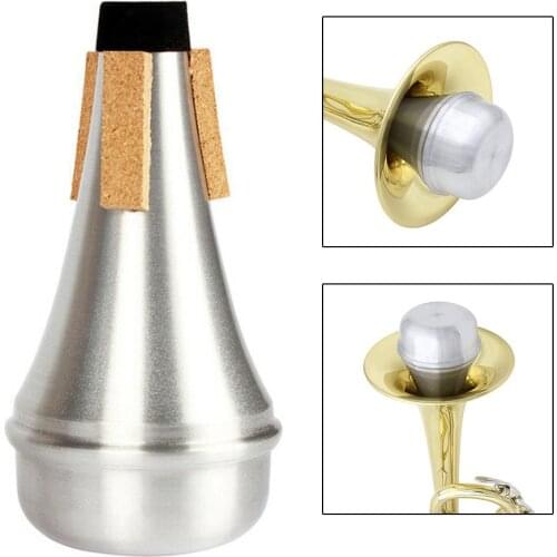 Lightweight Aluminum Practice Trumpet Straight Mute Silencer Sordine Aluminum Alloy Beginner Silence For Jazz Instrument