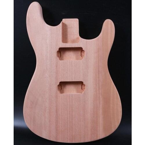Unfinished Guitar Body Strat Style HH Paulownia Wood DIY Electric Guitar SANDED