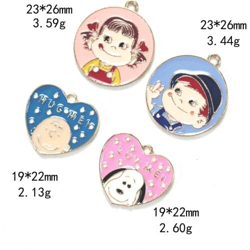 Novelty Earrings Korean Earrings Quirky Jewelry Cartoon Head Dripping Alloy Jewelry Bracelet Pendant