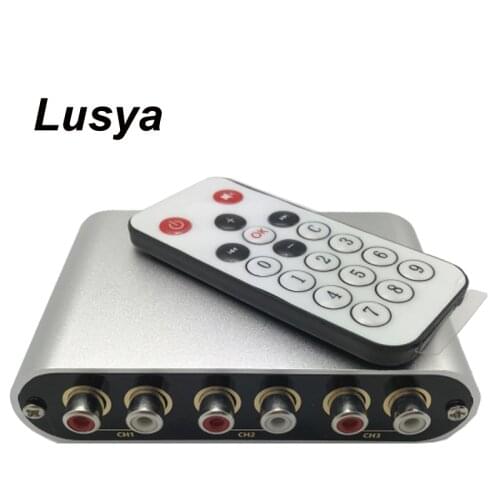 1 Port 1 In 3 Out/3 In 1 Out Remote control audio signal switch two way Audio Signal Selector Switcher Box D1-003