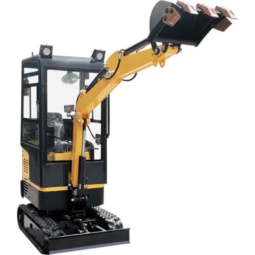HT10 Factory sale garden use mini multifunction diggers with cab 1 ton mini crawler excavators with cab prices 1000kg