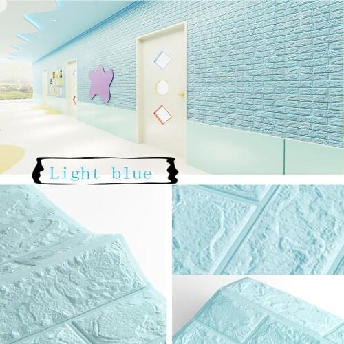 Self-Adhesive 3d Foam Wall Stickers Anti-Collision Background Wall Paper Brick Pattern Living Room Bedroom Waterproof Stickers