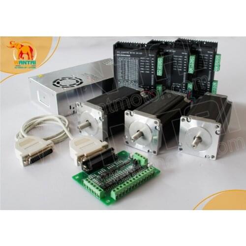 German Ship & fast ship to EU)Nema 23 Stepper Motor 425oz-in 3Axis CNC & Driver 4.2A Peak current, 128 Microstep Mill Control