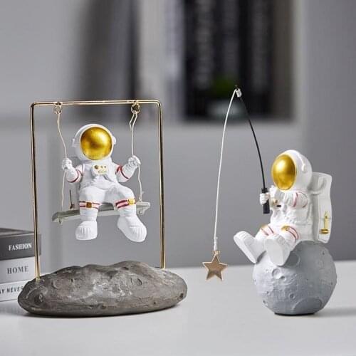 Nordic Miniature Astronaut Figurines Swing Home Decor Shelf Decoration Accessories Desktop Decor Accessories Decoration Ornament