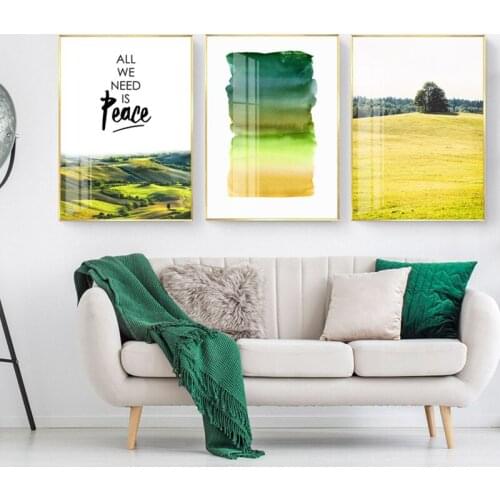 Amazing Lawn Sunflower and Sweet Language Canvas Painting Art Print Poster Picture Wall Paintings Wall Beautiful Home Decoration