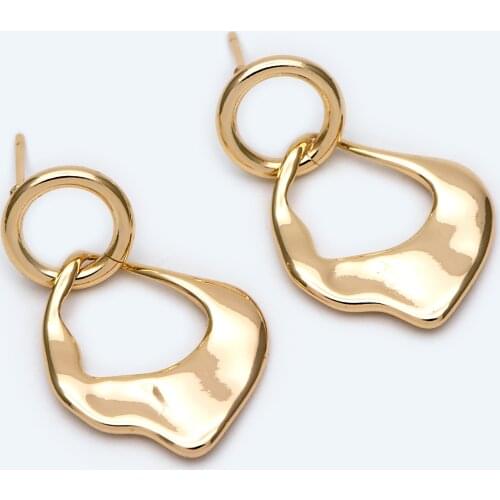 10pcs Dainty Earrings, Gold Drop Earrings, Gold Dangle Earrings, Geometric Earring (GB-1824)