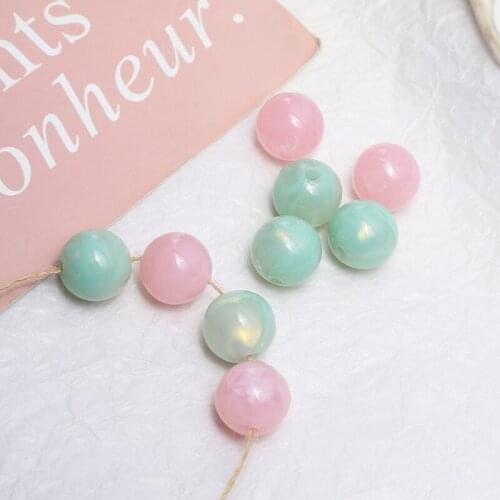 20pcs Retro blooming resin straight hole perforated beads loose beads DIY Jewelry Making Earrings Necklace Bracelet Accessories