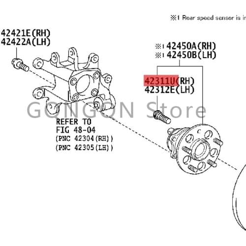CAR wheel bolt (for left front axle) 1999- 2020 Toy ot aIQ YAR IS (JPP) GRM N anti-theft nut wheel nut wheel modification screw