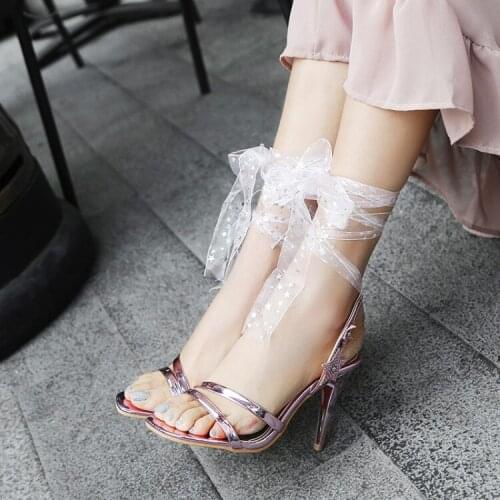 Big Size high heels sandals women shoes woman summer ladies Ladiesshoes with open toes and straps
