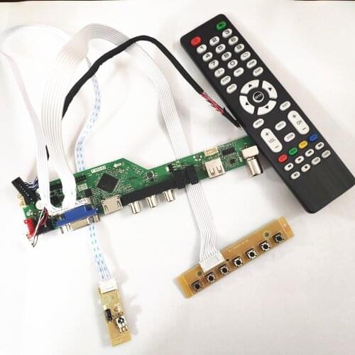 For B156XW03 V0 V1 V2 T.V56 screen controller drive board 1366*768 PC 15.6" LVDS 40Pin WLED VGA+HDMI-Compatible+AV+USB+RF