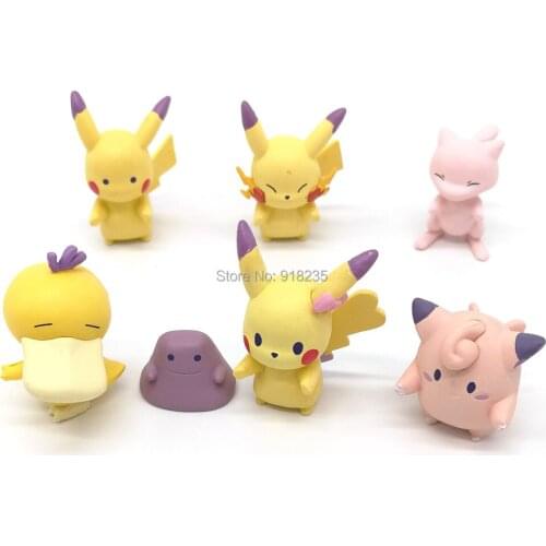 70PCS Pika Me Psy Cle Dit 4CM PVC Action Figure For Kids Toys