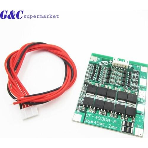 4S 30A 14.8V Li-ion Lithium 18650 Battery BMS Packs PCB Protection Board Balance Integrated Circuits Electronic Module