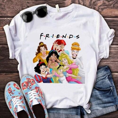 Kawaii Disney Princess Aesthetic Y2K T Shirt Women Dark Snow White Grunge Tshirt Graphic Vintage Cute Anime T-shirt Female