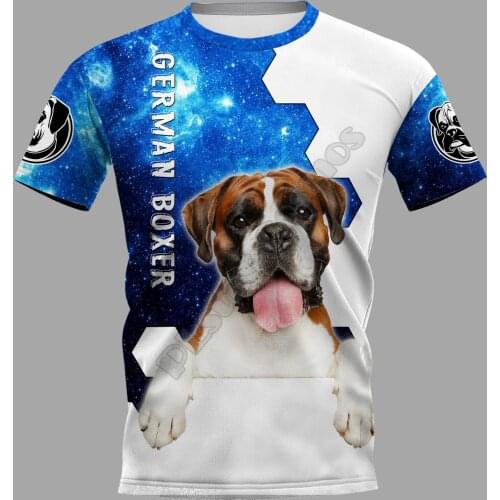 PLstar Cosmos German Boxer 3D Printed t-shirt Harajuku Streetwear T shirts Funny Animal Men For Women Short Sleeve 08